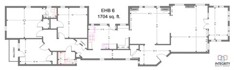 Floor plan for 3 beds, 1.5 baths, 1690 sqft